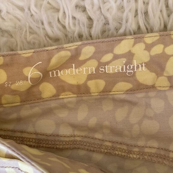 Loft Modern Straight Animal Print Classic Five Pocket Straight Leg Jeans Size 6 - Picture 6 of 13